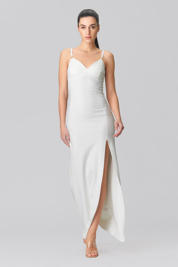 Skin Long Dress White