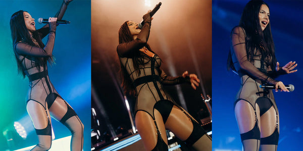 INNA wearing bespoke MURMUR suit for her Vienna concert