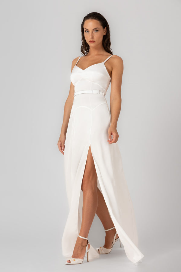 Blossom Long Dress White