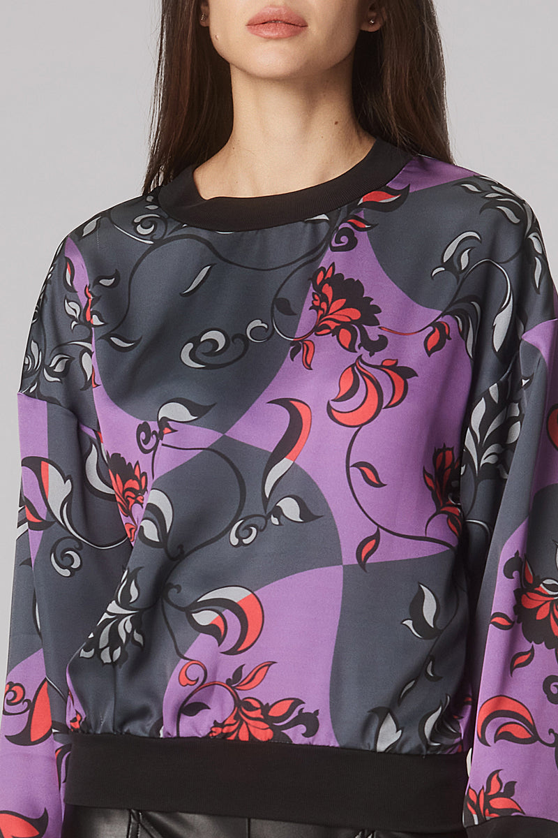 Breeze Printed Sweatshirt Red