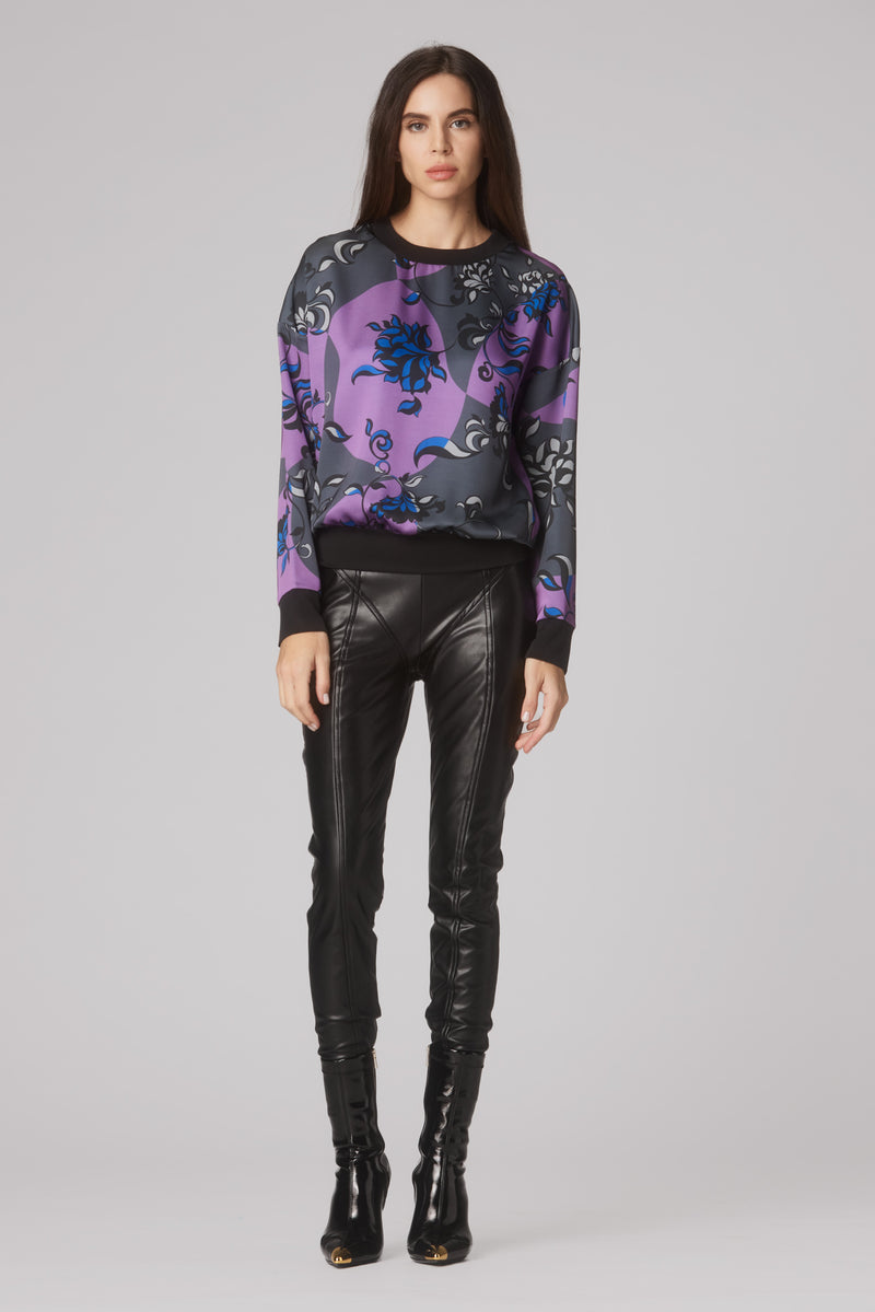 Breeze Printed Sweatshirt Royal Blue