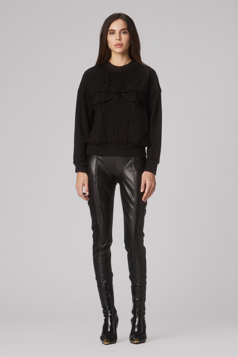 Deconstructed Sweatshirt Black