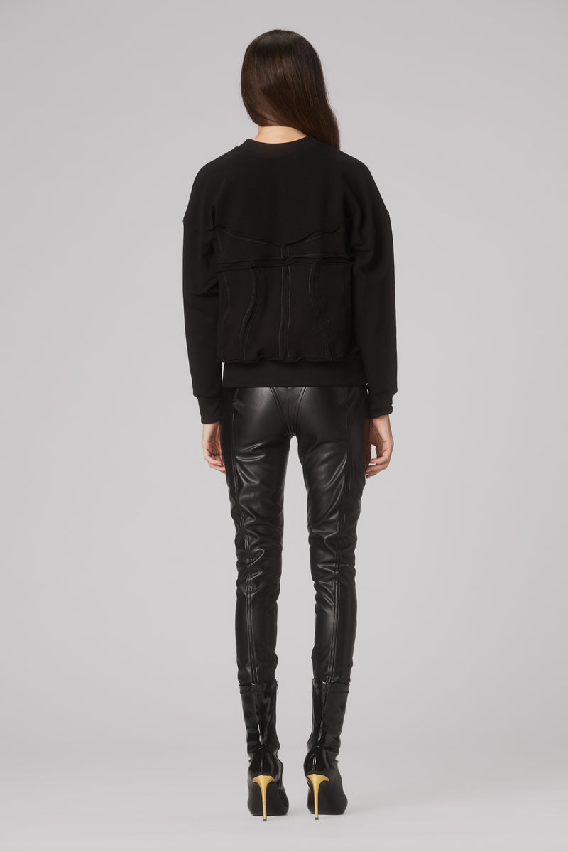 Deconstructed Sweatshirt Black