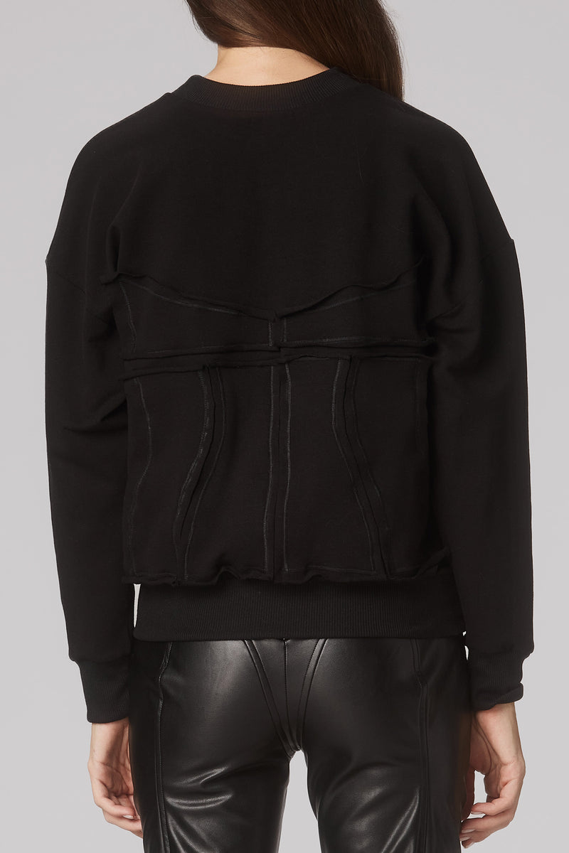 Deconstructed Sweatshirt Black
