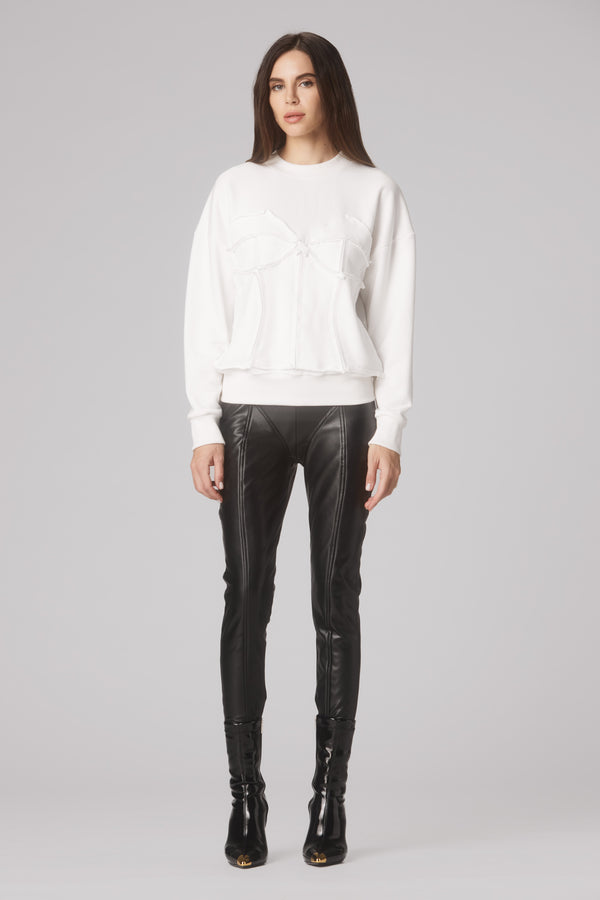 Deconstructed Sweatshirt White