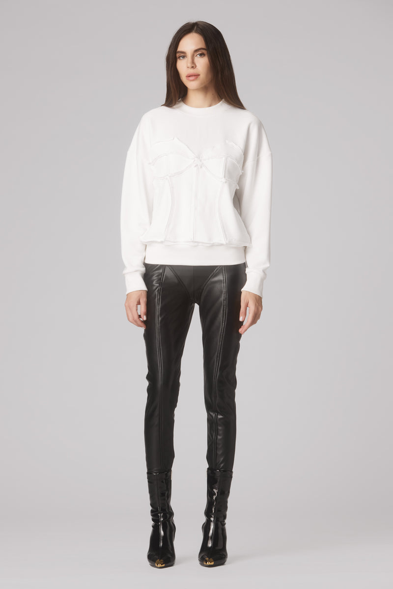 Deconstructed Sweatshirt White