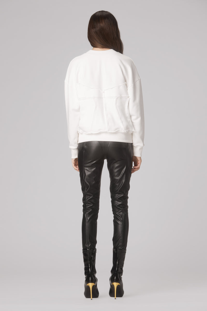 Deconstructed Sweatshirt White