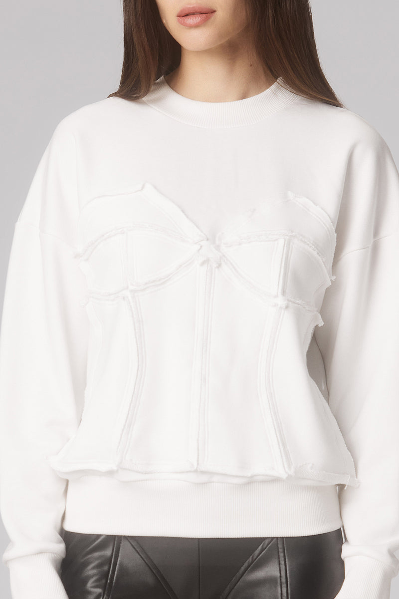 Deconstructed Sweatshirt White