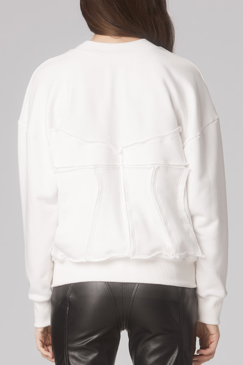 Deconstructed Sweatshirt White