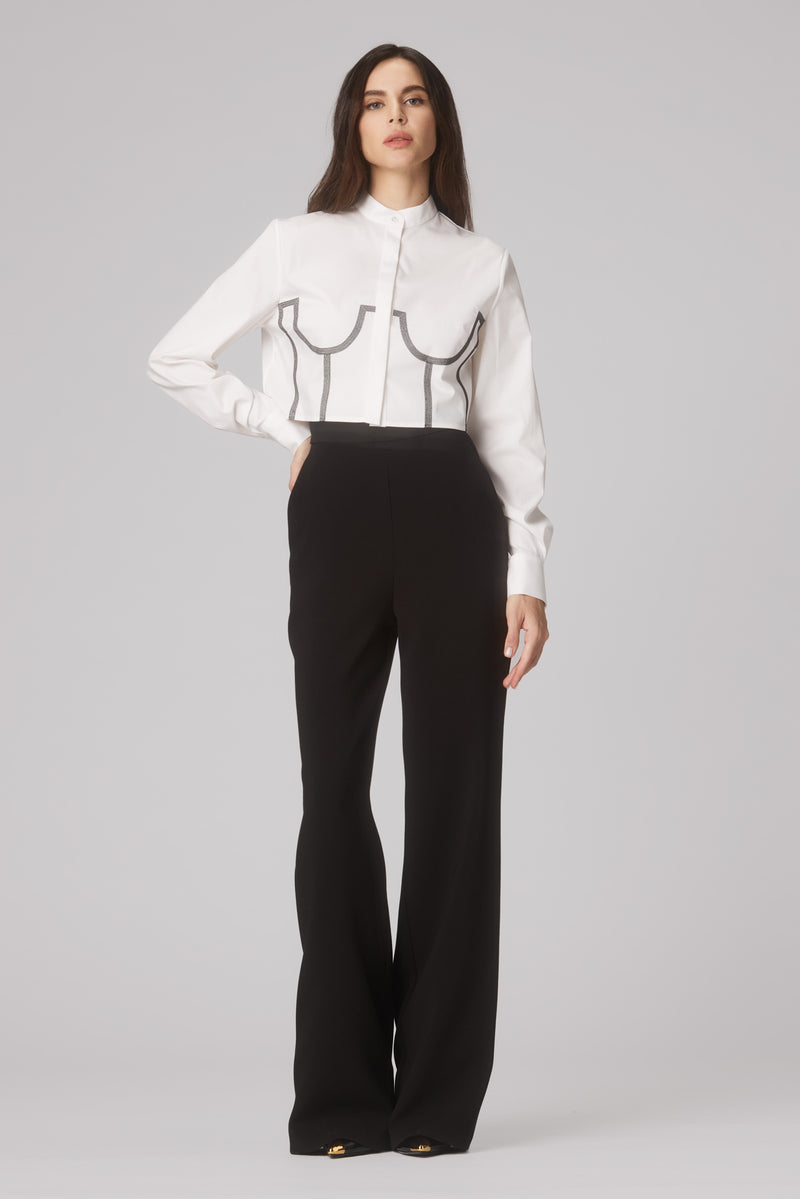 Draft Cropped Shirt White