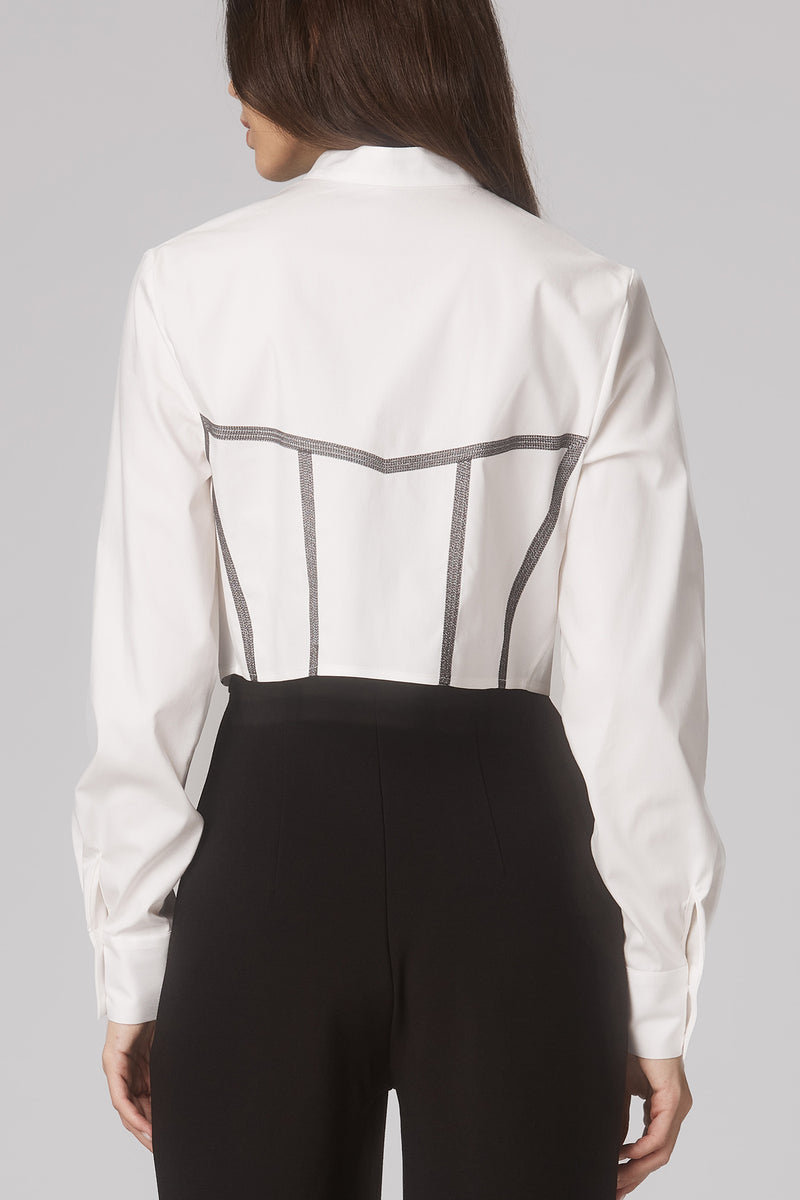 Draft Cropped Shirt White