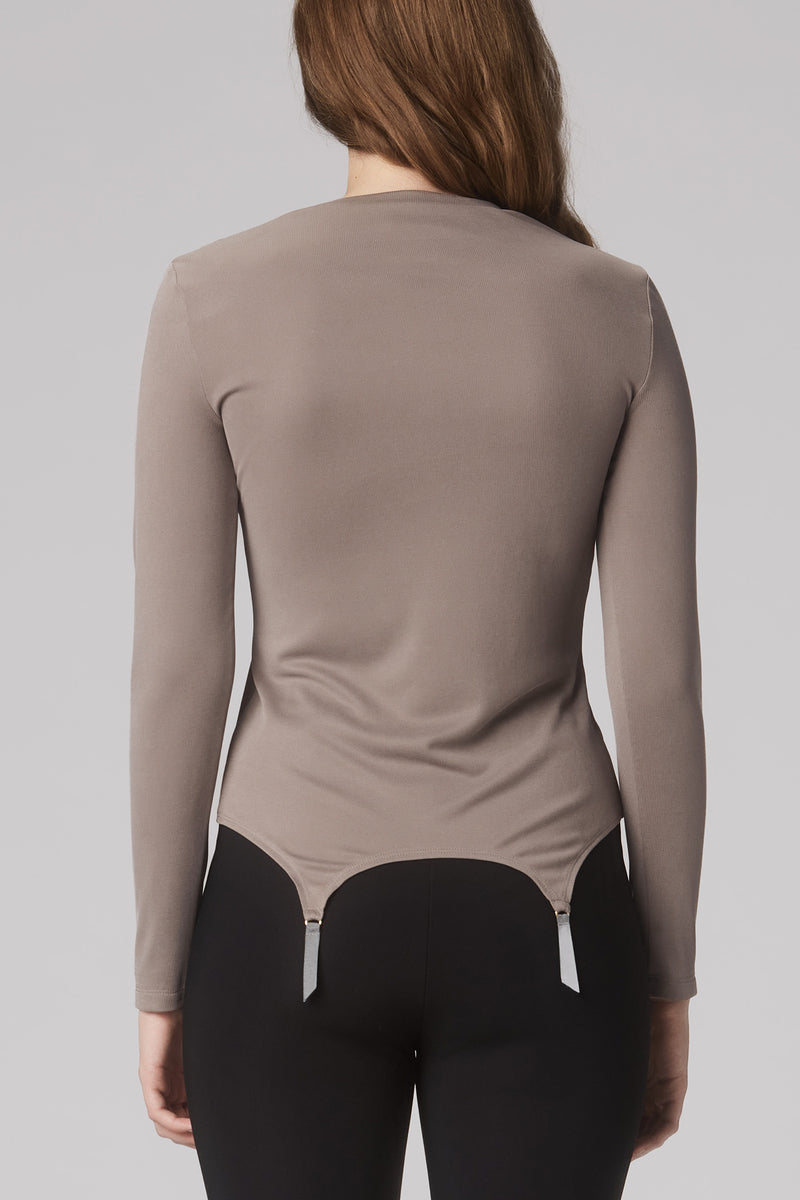 Garter Blouse Gray