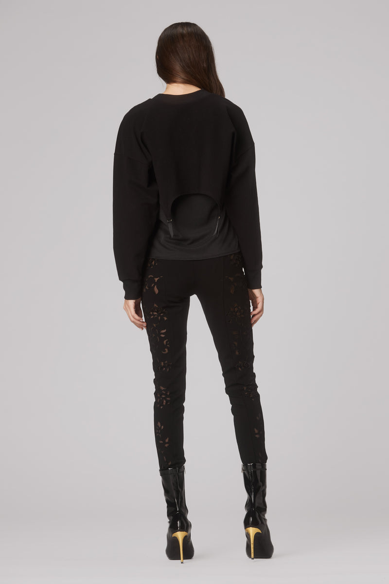 Garter Sweatshirt Black