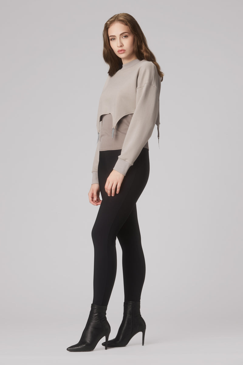 Garter Sweatshirt Gray
