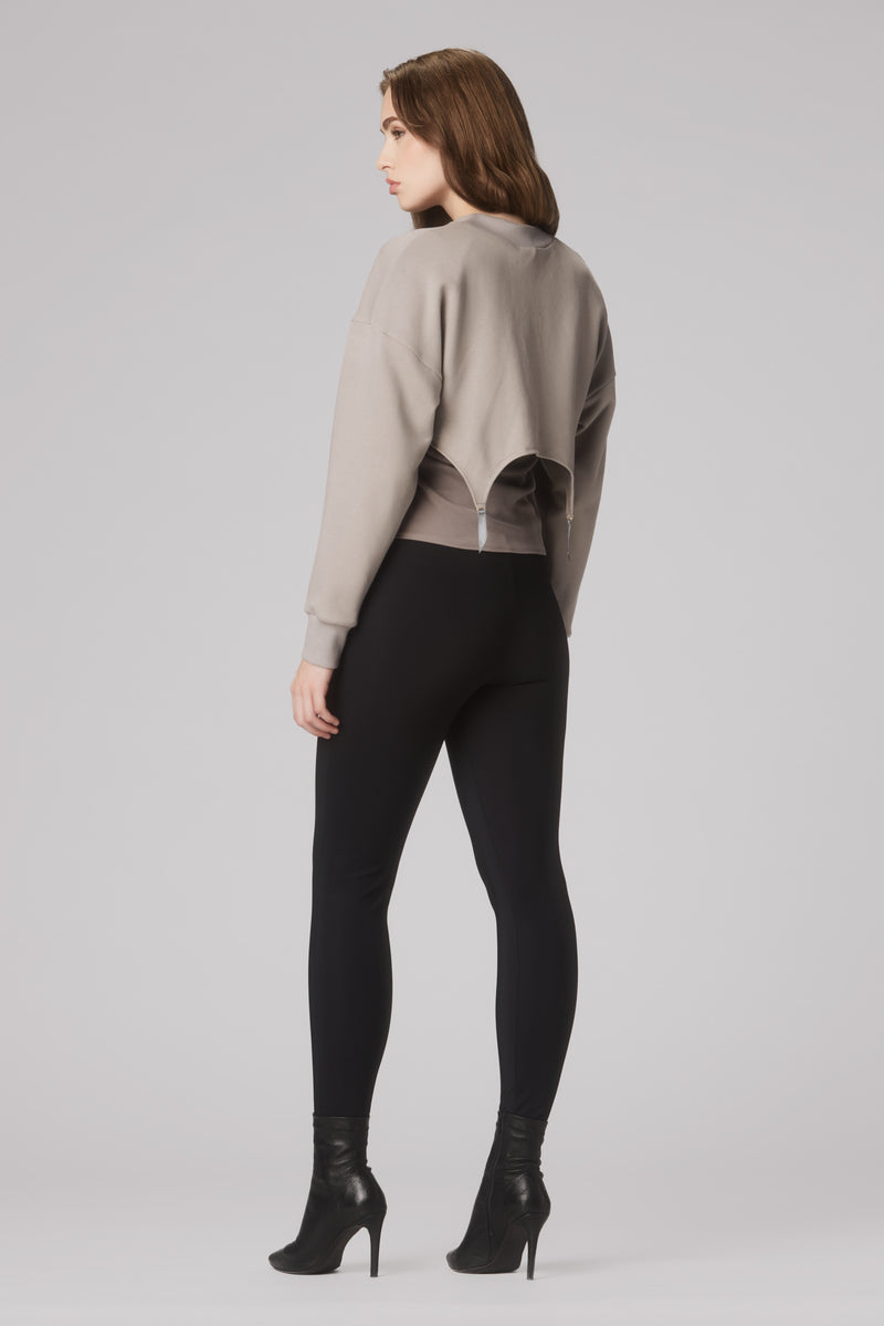 Garter Sweatshirt Gray