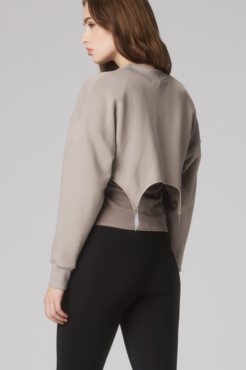 Garter Sweatshirt Gray