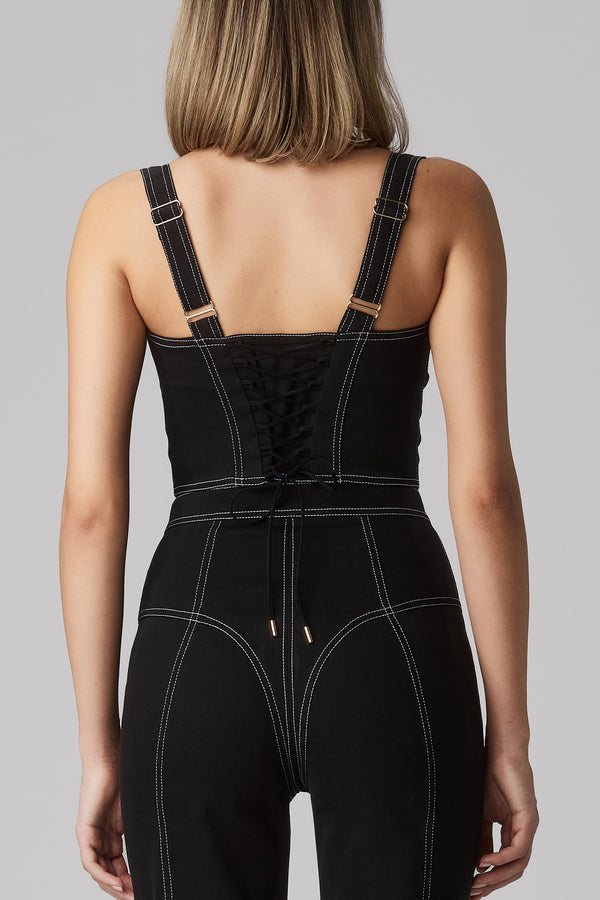 Haze Denim Bra Top Black