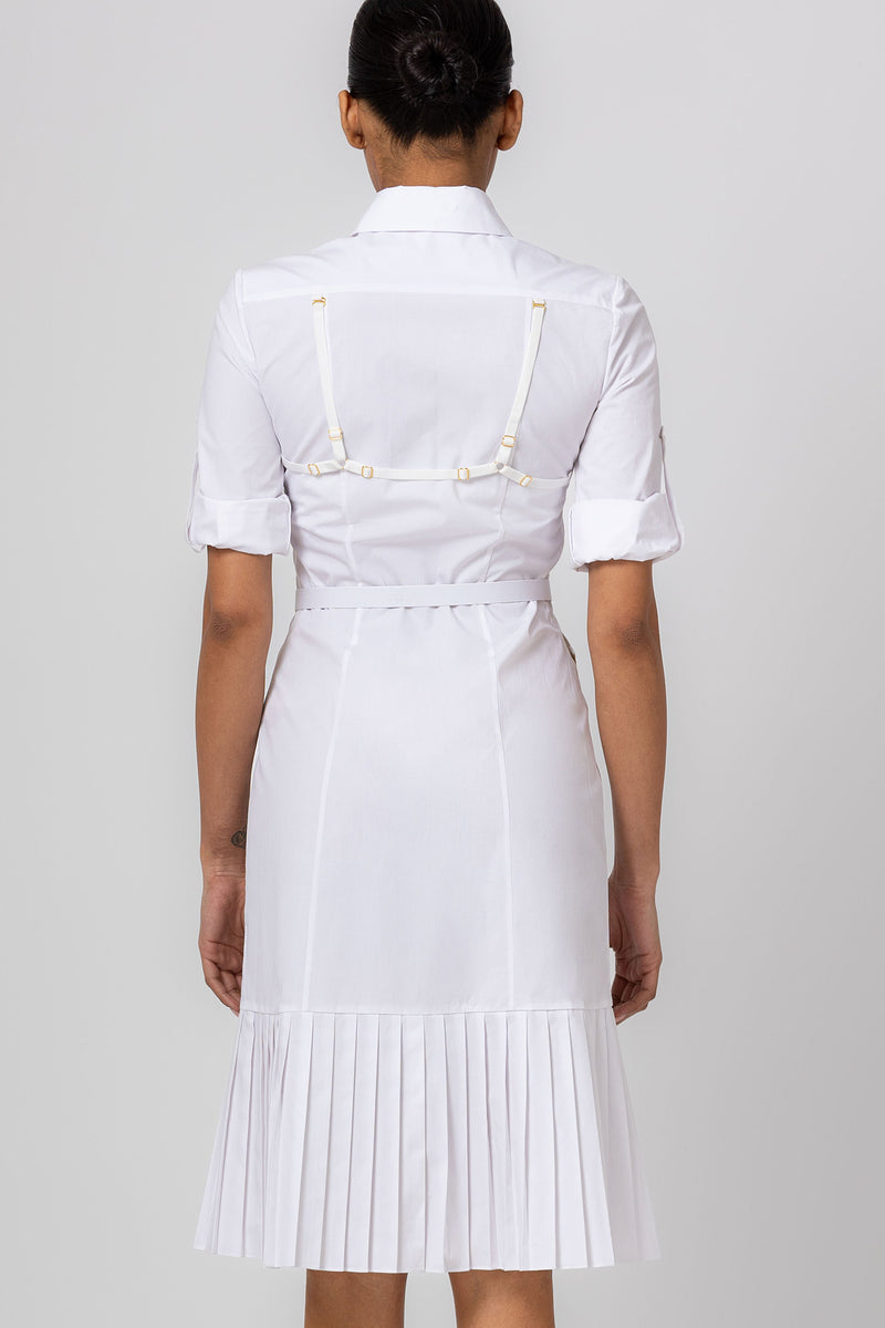 Outline Shirt Dress White