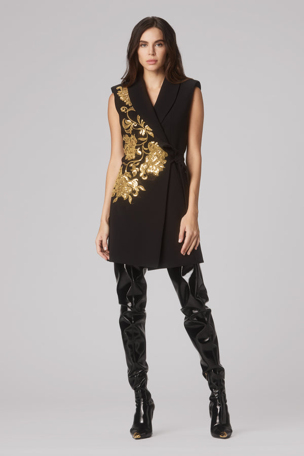 Radiant Sleeveless Blazer Black