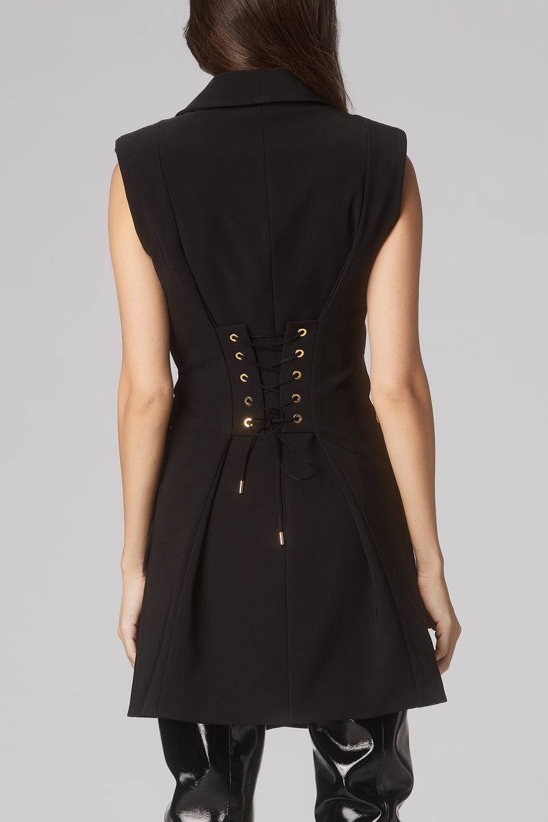 Radiant Sleeveless Blazer Black