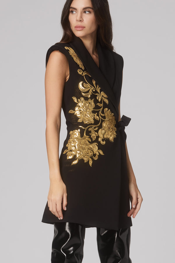 Radiant Sleeveless Blazer Black