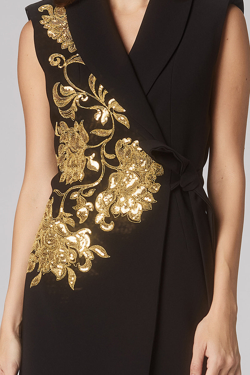 Radiant Sleeveless Blazer Black