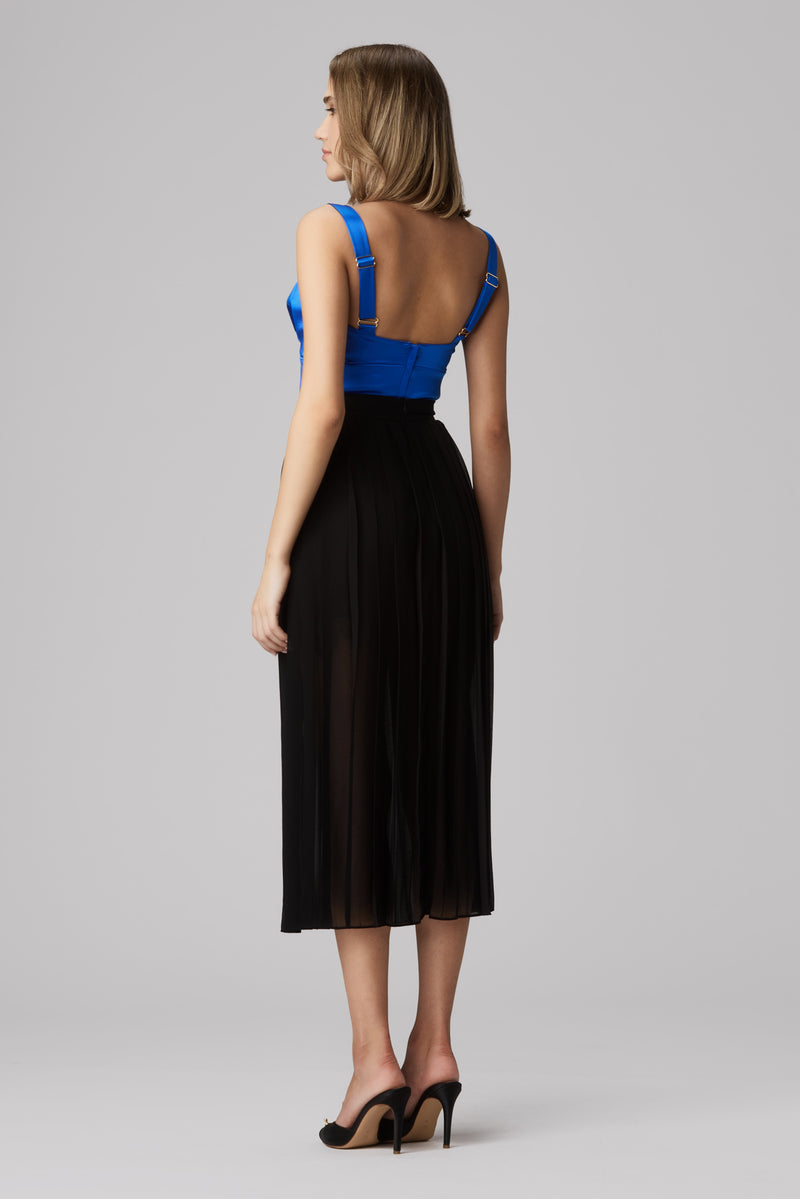Satin Sculpt Bra Top Royal Blue