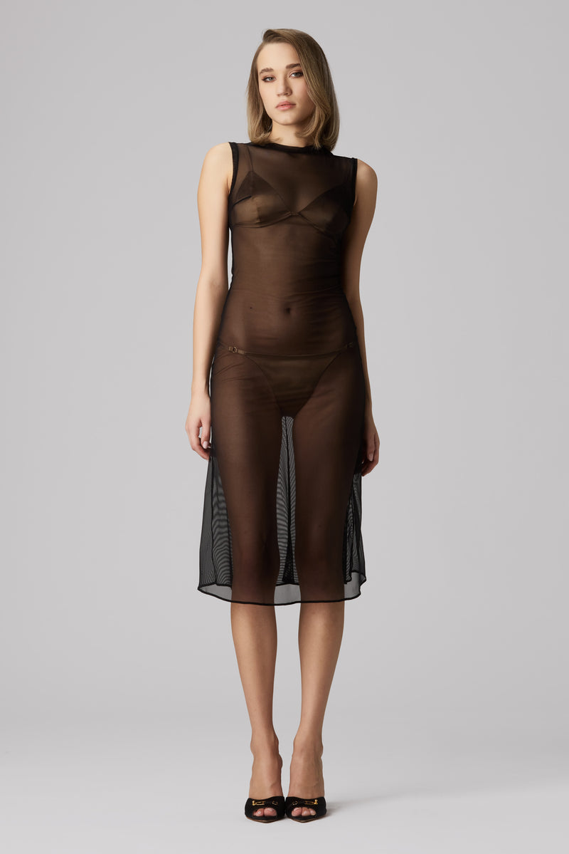 Black see hotsell thru dress