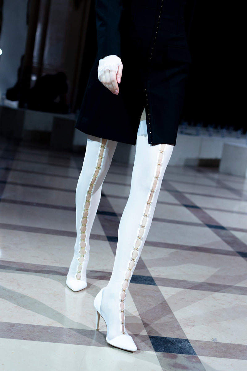 Snap Boots White