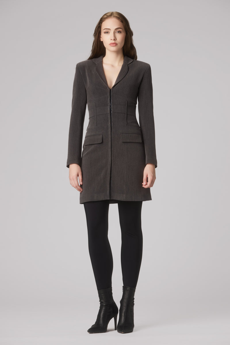 Tomboy Blazer Dress Gray