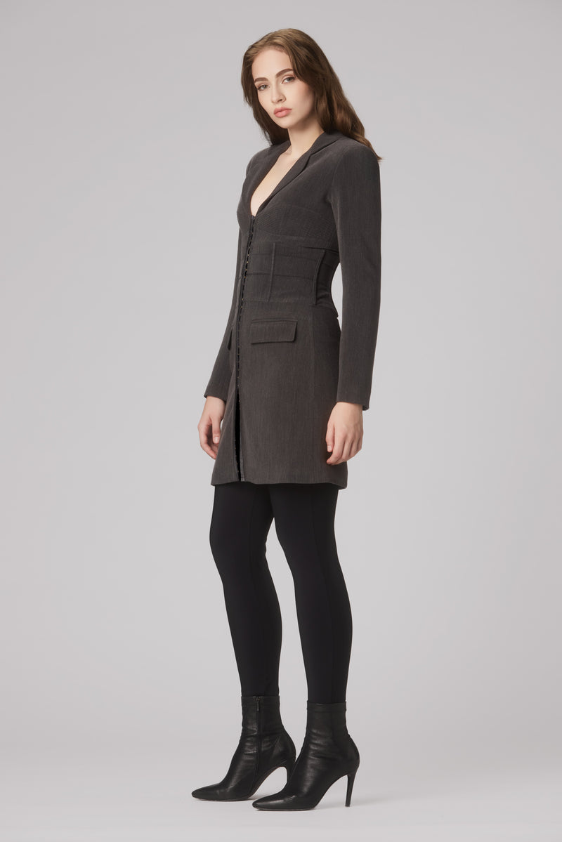 Tomboy Blazer Dress Gray