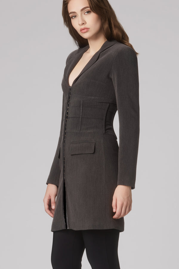 Tomboy Blazer Dress Gray