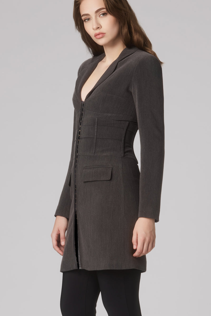 Tomboy Blazer Dress Gray