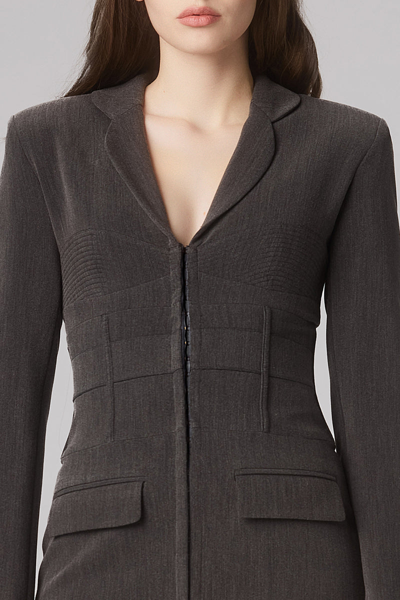 Tomboy Blazer Dress Gray