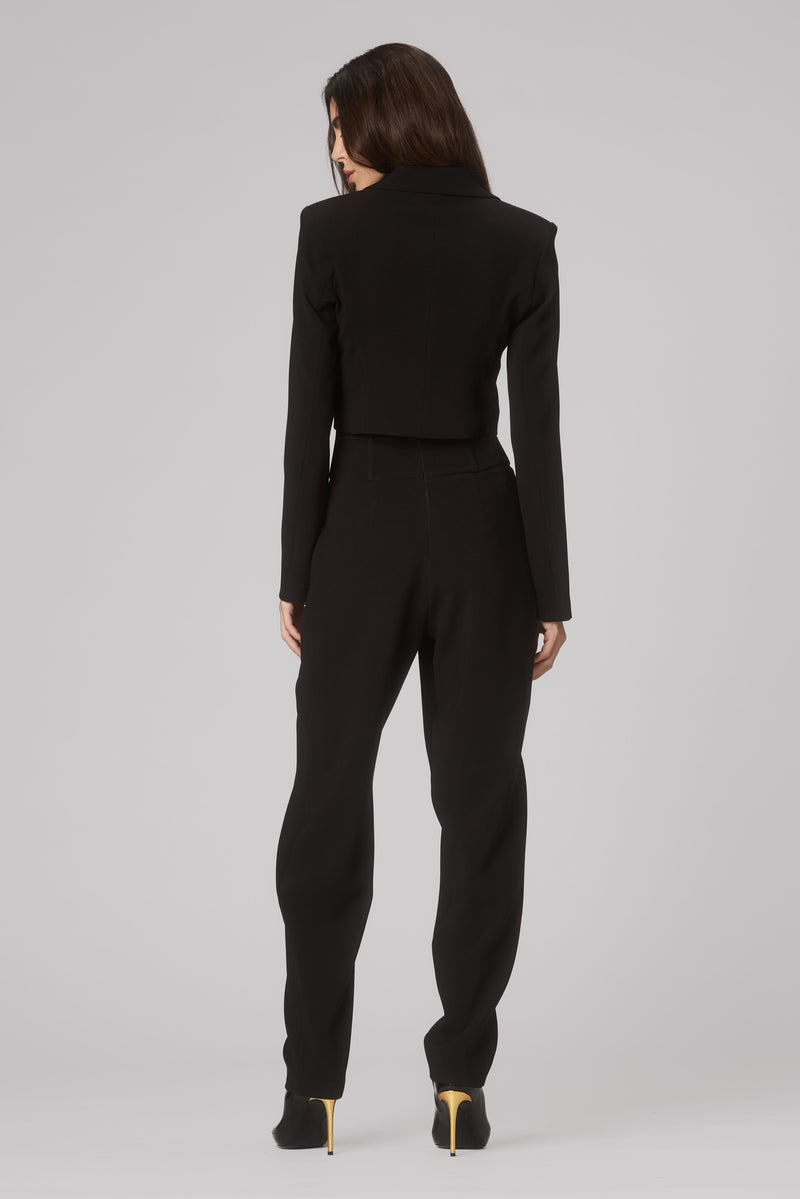 Tomboy Cropped Blazer Black