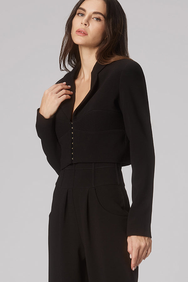 Tomboy Cropped Blazer Black