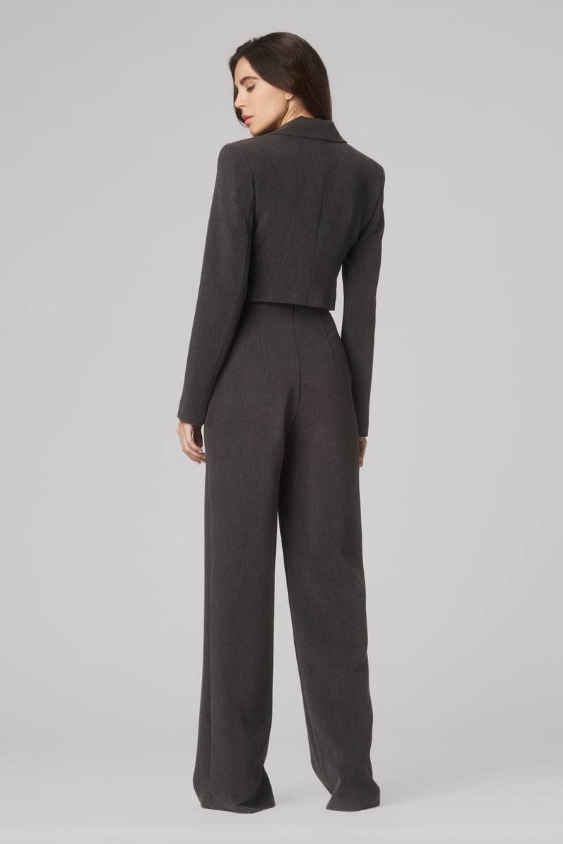 Tomboy Cropped Blazer Gray