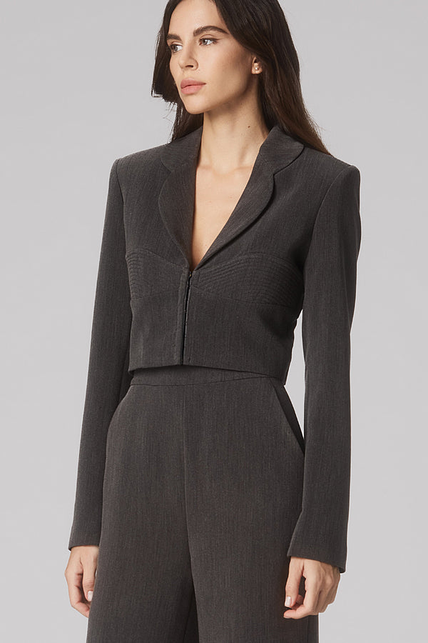 Tomboy Cropped Blazer Gray