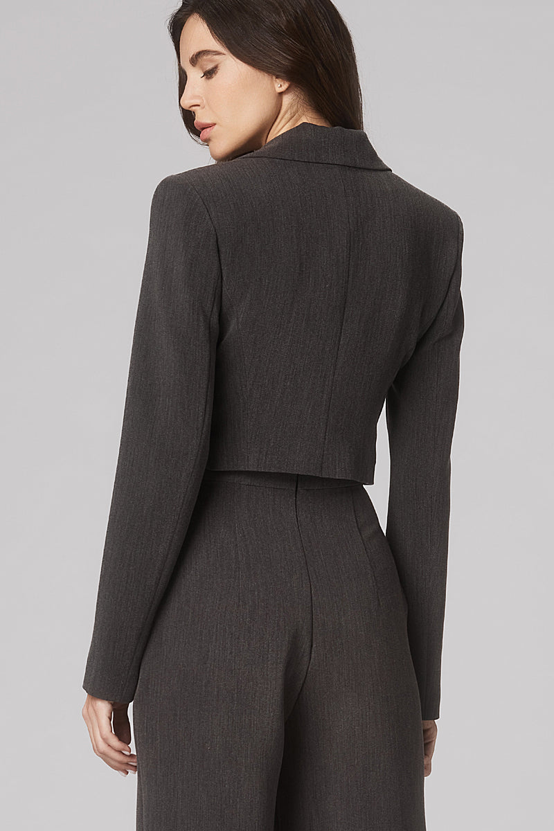 Tomboy Cropped Blazer Gray