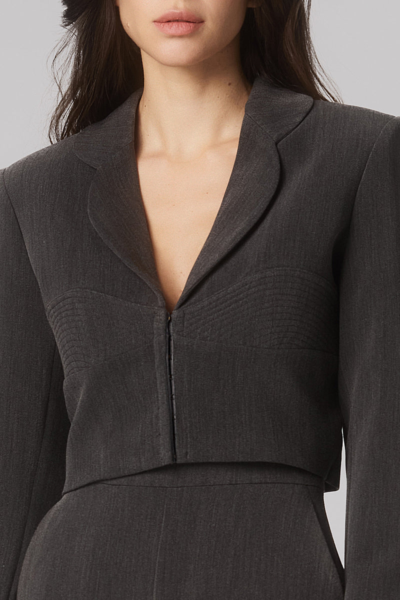 Tomboy Cropped Blazer Gray