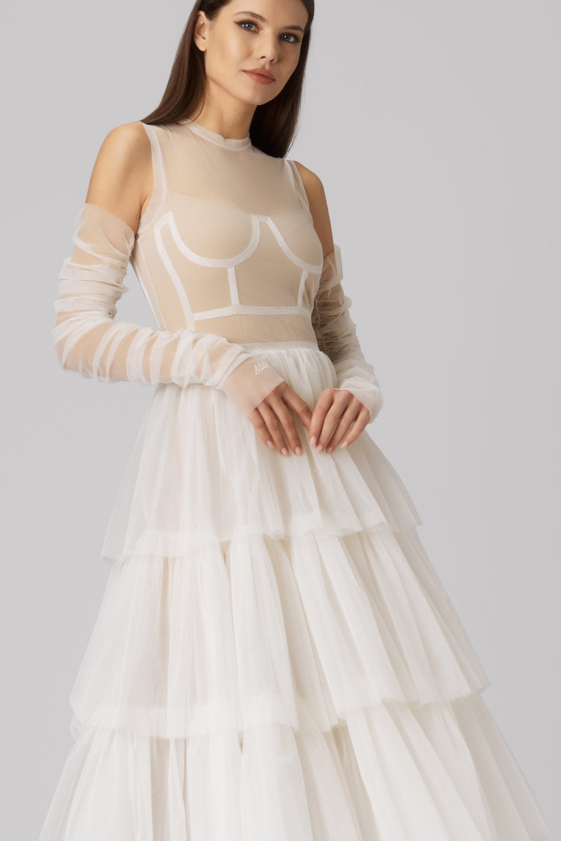 Cage Dress White