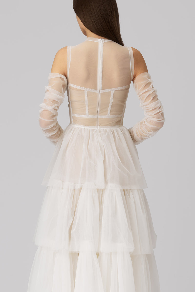 Cage Dress White