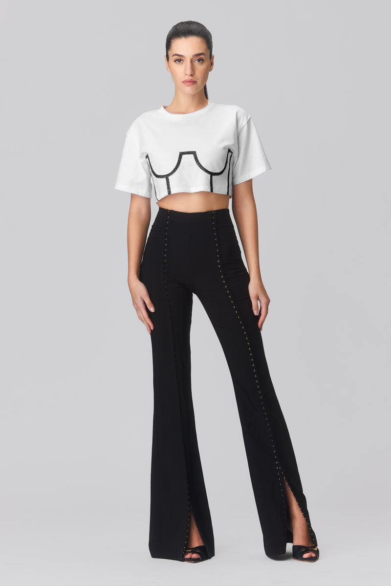Draft Cropped T-Shirt White