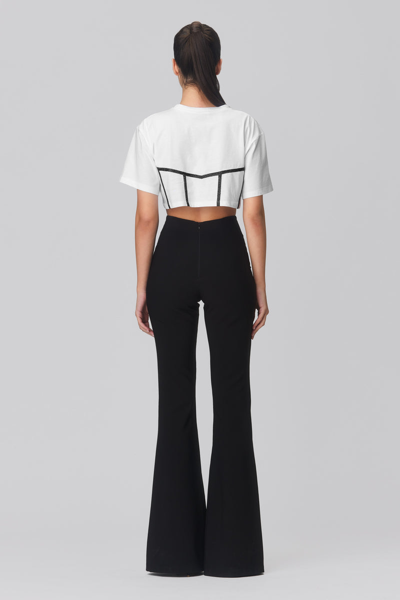 Draft Cropped T-Shirt White