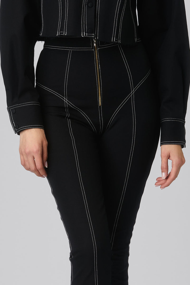 Underline Cropped Leggings Black