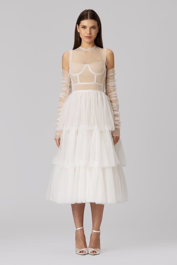 Cage Dress White