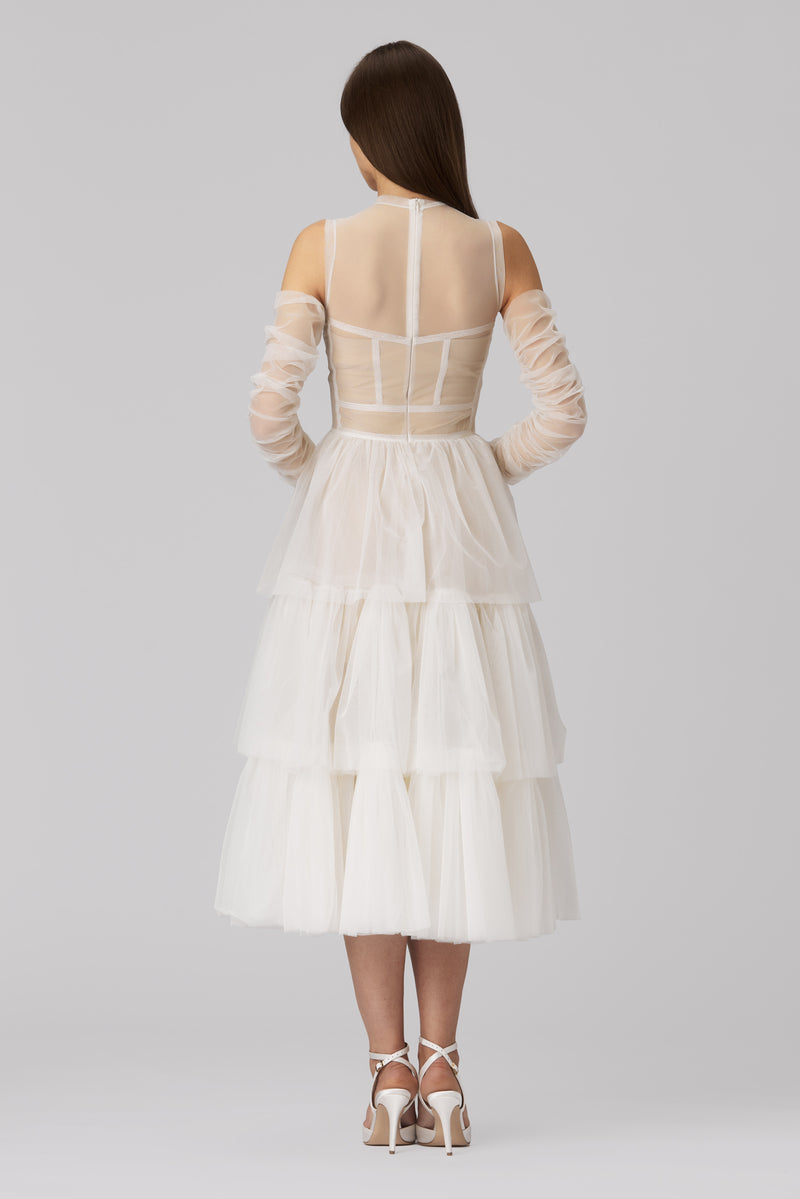 Cage Dress White
