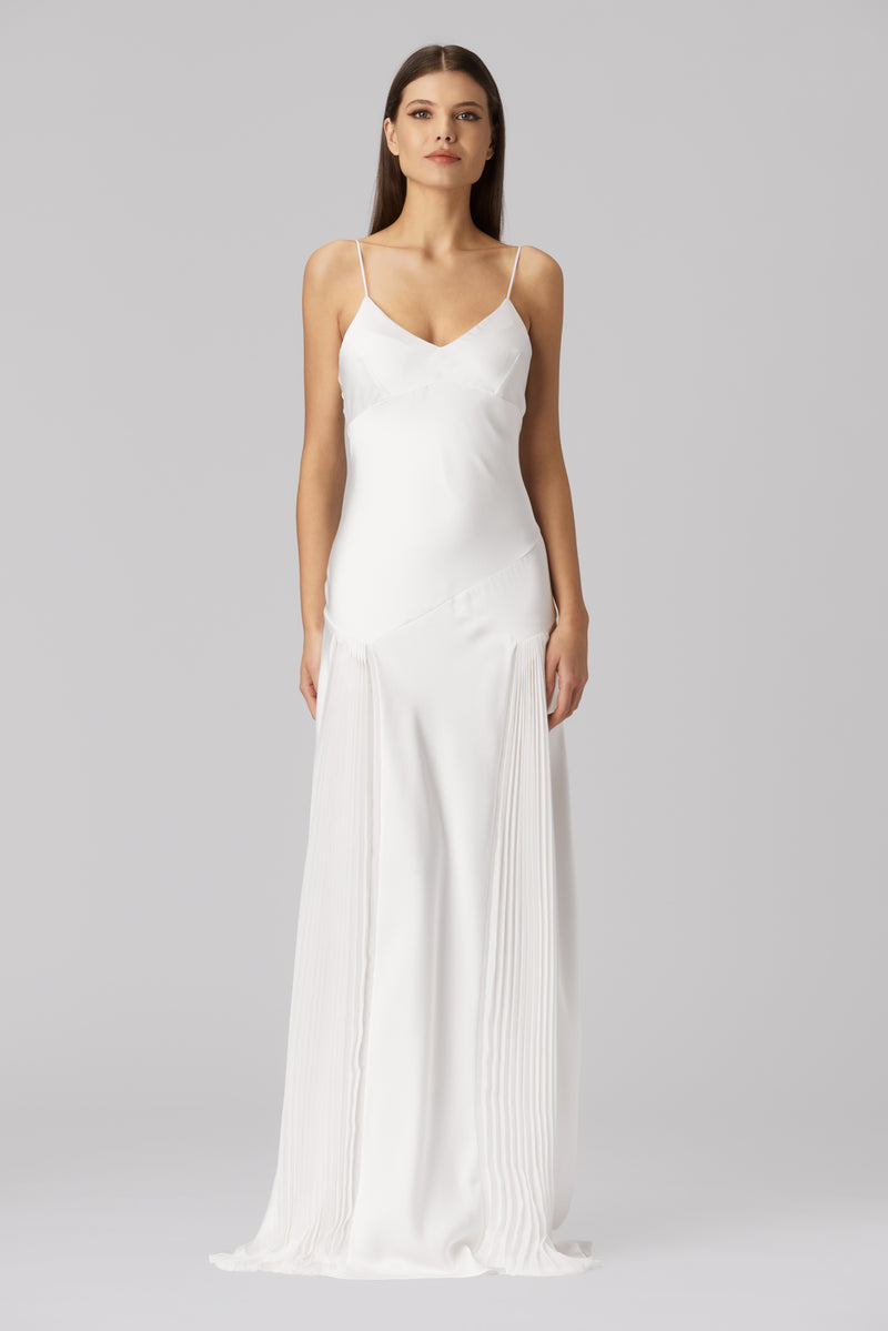 Glide Long Dress White