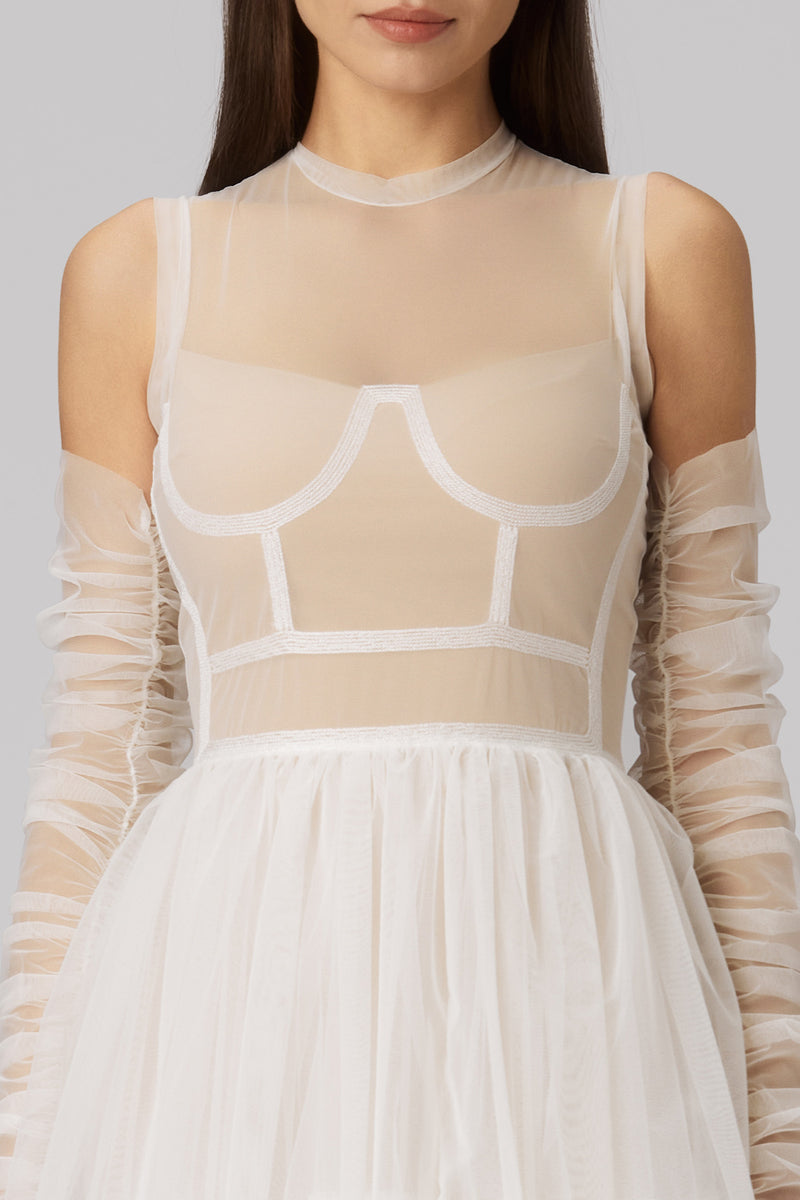 Cage Dress White